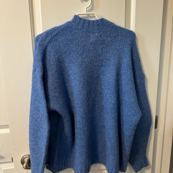 Carlen Mock Neck Sweater in campanula blue - Picture 3 of 5